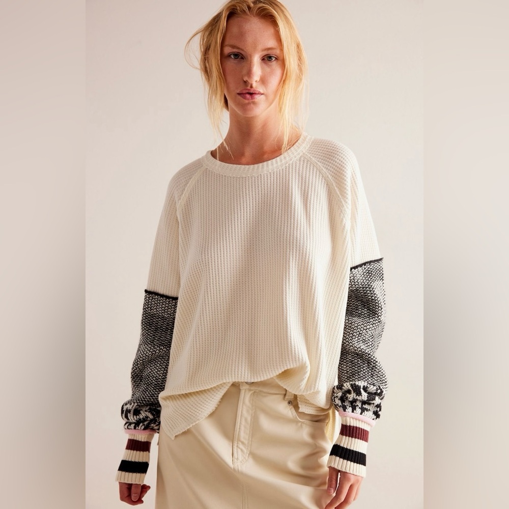 We The Free Mod About You Cuff Raglan Pullover